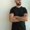 Hustle Casual T-Shirt Crew Neck Black - Image 2