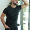 Hustle Casual T-Shirt Crew Neck Black - Image 5